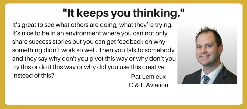 international aviation marketing testimonial - keeps you thinking