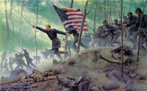 "Chamberlain's Charge, Little Round Top" By Mort Kunstler - Aviation content marketing