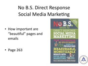 Book Club Discussion - No BS Social Media Marketing - Beautiful pages and emails