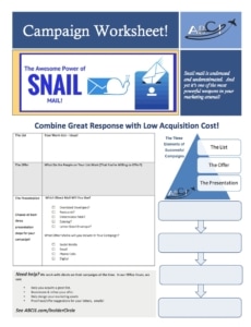 Direct Mail Campaign Worksheet