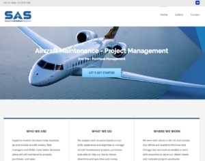 aviation website design