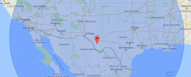 Private Flights to Marfa Range Map