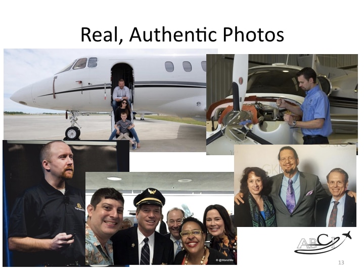 Personal branding - Use real photos that show you "doing your thing!"