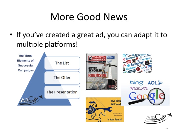 Aviation Facebook Marketing - adapt across multiple platforms