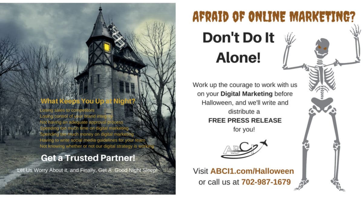 aviation digital Marketing halloween promo