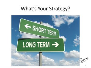 Short versus long term aviation marketing strategies. 