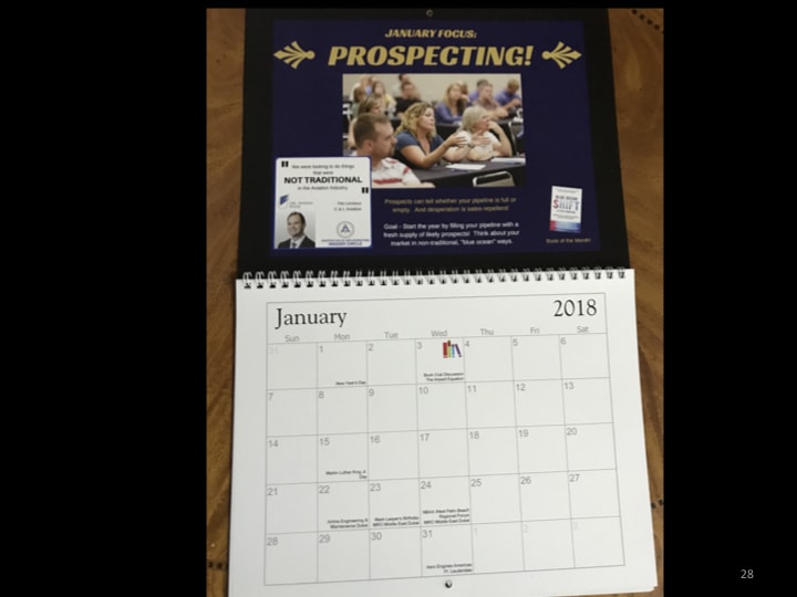 Aviation marketing course - calendar