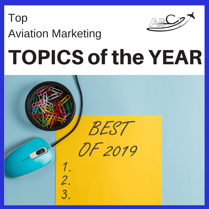 Top three aviation marketing topics of 2019