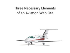 Three Essential Elements of an Aviation Web Site