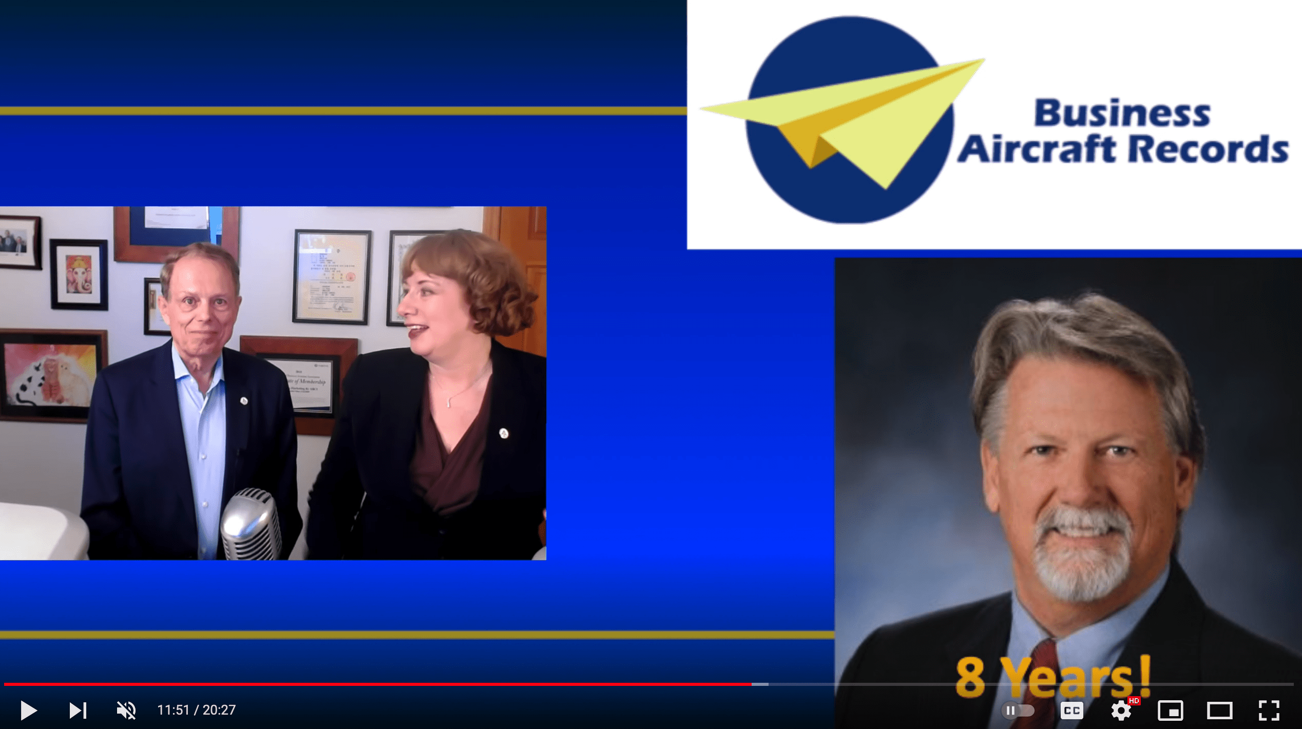 Larry Hinebaugh has been a client for more than eight years, in two different business entities! (Most recently of the Foundation for Business Aircraft Records)