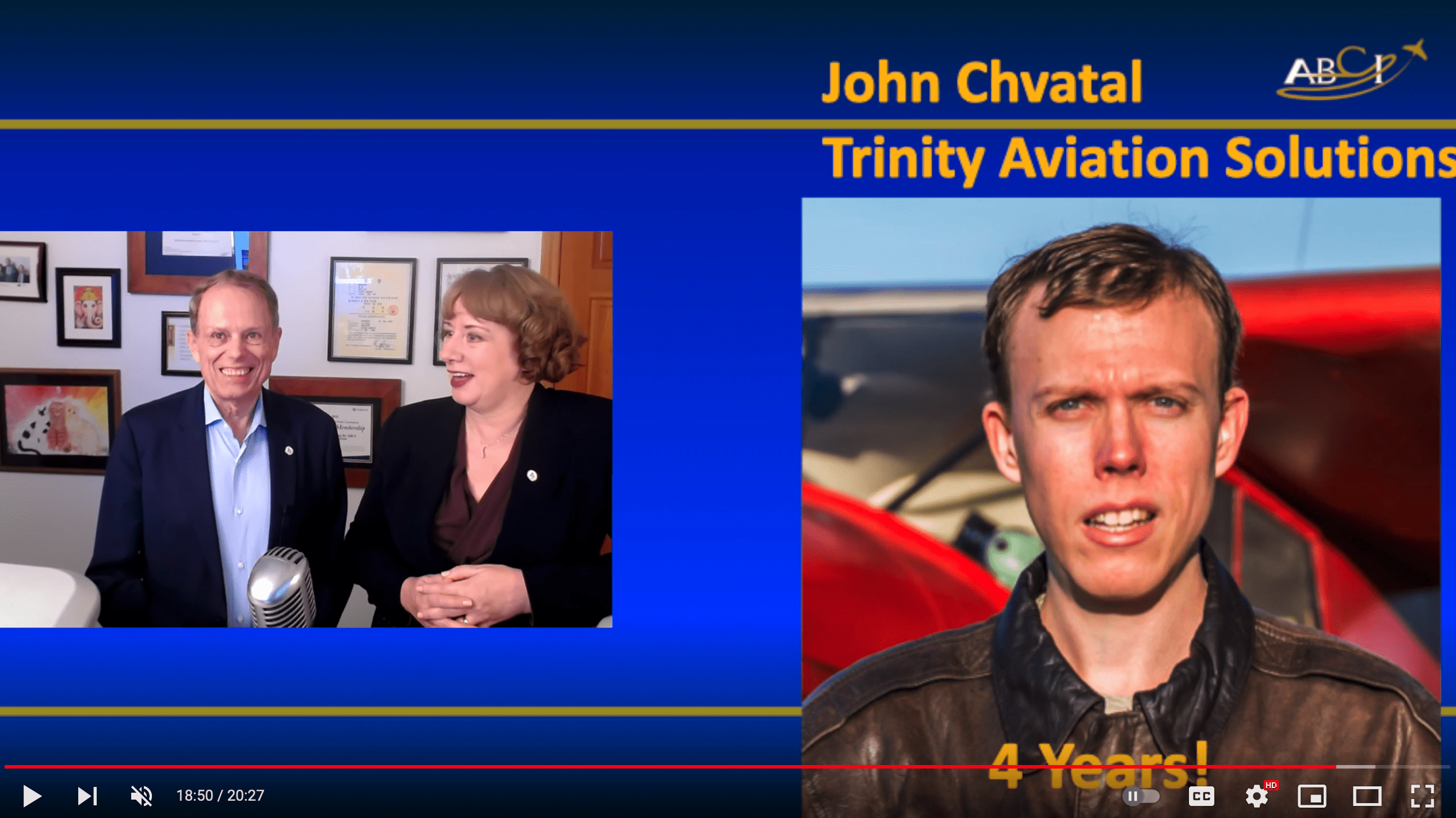 John Chvatal of Trinity Aviation Solutions also provides web site technical and SEO services to ABCI clients. John also takes care of any outages or incidents during the day.